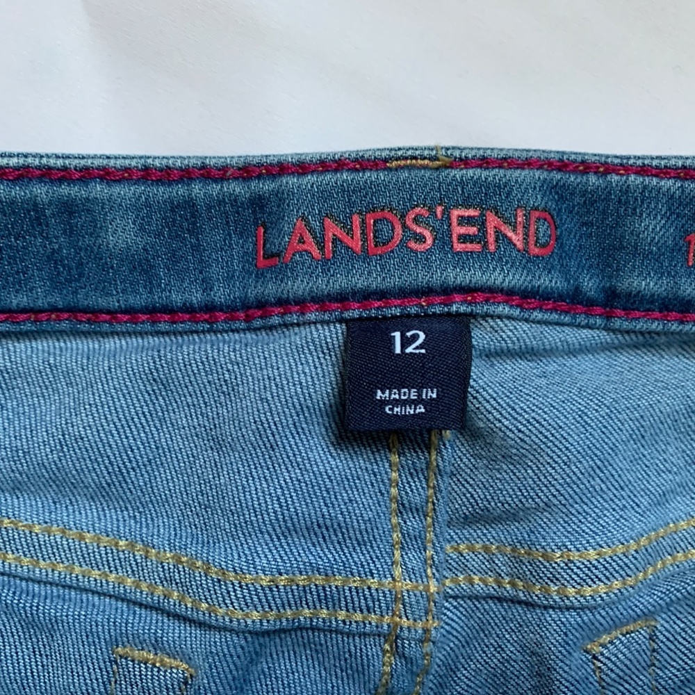 Lands End Girls Jean Shorts size 12 - Picture 2 of 2
